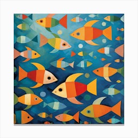 Fishes In The Sea 12 Canvas Print