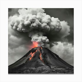 Eruption Of A Volcano Canvas Print