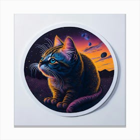 Cat Colored Sky (44) Canvas Print