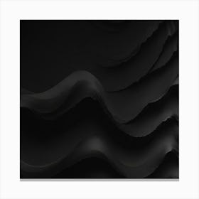 Abstract Black Wave Canvas Print