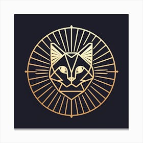 Golden Cat Logo Canvas Print