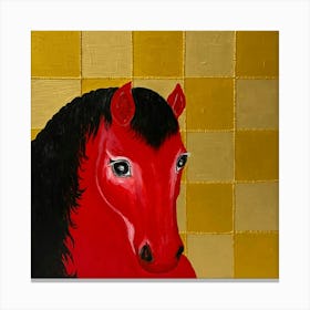 Red Horse Canvas Print