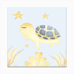 Cute Turtle Square Canvas Print