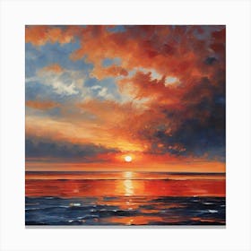 Sun setting Canvas Print