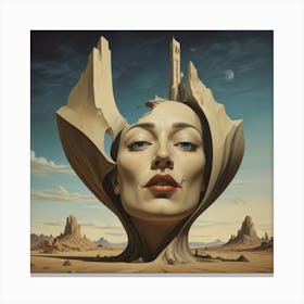 Woman In The Desert 3 Canvas Print