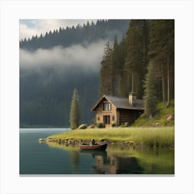 Cabin In The Woods Canvas Print