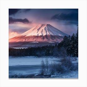 Mt Fuji In Winter Canvas Print