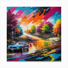 Splatter Street Canvas Print