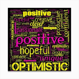 Positive Word Cloud Toile