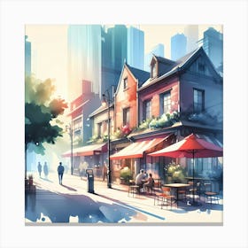 Street Scene In Toronto Canvas Print