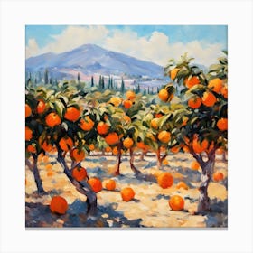 Oranges In The Orchard Canvas Print