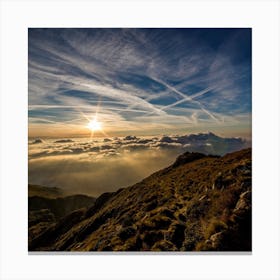 Sunrise Over The Clouds Canvas Print