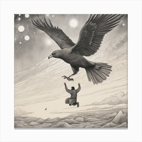 Eagle In Flight Canvas Print