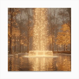 Christmas Lights In The Park Canvas Print