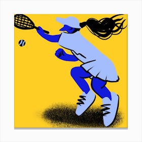 Tennis Player Square Canvas Print