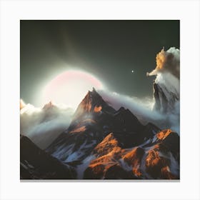 Abstract Mountain Scene Canvas Print