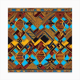 Afghan Tribal Pattern Canvas Print