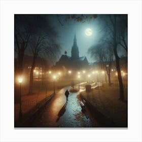 Night In The Park Canvas Print