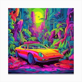 Psychedelic Car Canvas Print