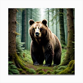 Bear In The Forest 3 Canvas Print