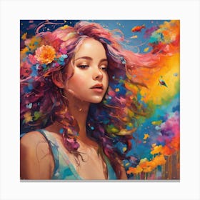 Colorful Girl Canvas Print