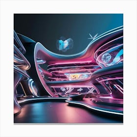 Futuristic Interior Design 2 Canvas Print