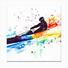 Rainbow Canoeing Canvas Print