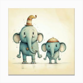 Elephant Family 1 Stampe su tela