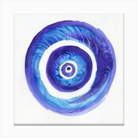 Blue And White Swirl Canvas Print