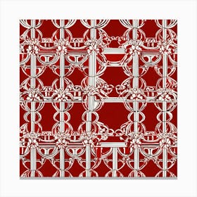 Red And White Pattern Canvas Print