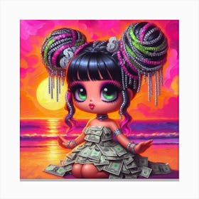 Money Girl 9 Canvas Print