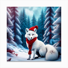 Christmas Fox Canvas Print
