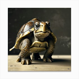 Turtle On A Table 1 Canvas Print