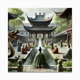 A Serene Scene Showing The Purpose Of The Harmony Canvas Print