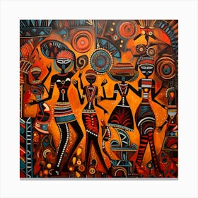 African Dancers Canvas Print