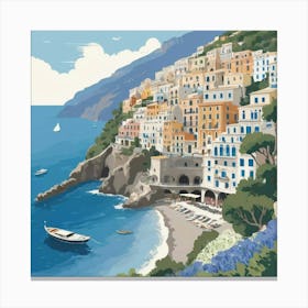 Positano art print Canvas Print