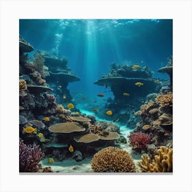 Bustling Coral Reef Canvas Print