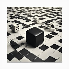 Black And White Puzzle Canvas Print