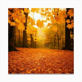 Firefly Autumn Leaves Forest Background 83626 Canvas Print