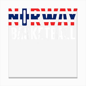 Norway Basketball Lovers Jersey Norwegian Sport Supporters Canvas Print