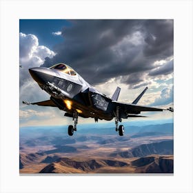 F35 Fighter Jet (1) Canvas Print