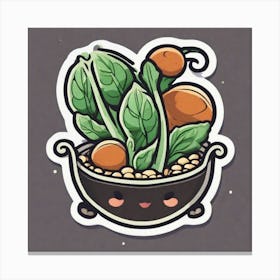 Legumes As A Logo Sticker 2d Cute Fantasy Dreamy Vector Illustration 2d Flat Centered By Tim (6) Canvas Print