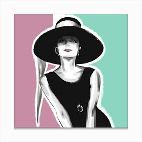 Fashion, Vintage Lady Canvas Print