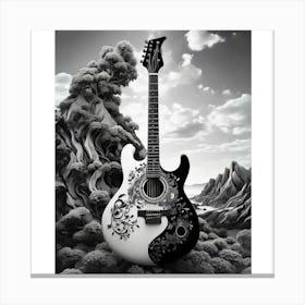 Yin and Yang in Guitar Harmony 26 Canvas Print