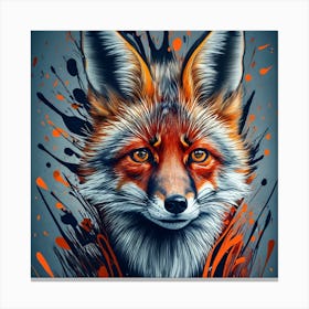 Fox Painting Canvas Print