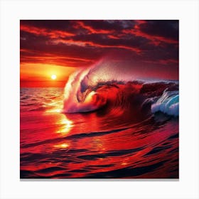 Sunset In The Ocean 8 Canvas Print