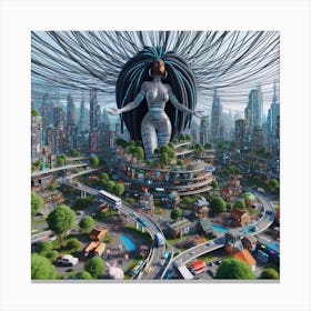 Futuristic Cityscape 10 Canvas Print