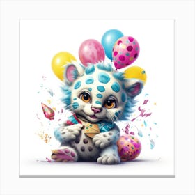 Birthday Kitty Canvas Print