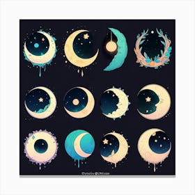 Moon Collection Canvas Print