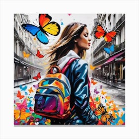 Butterfly Girl 17 Canvas Print